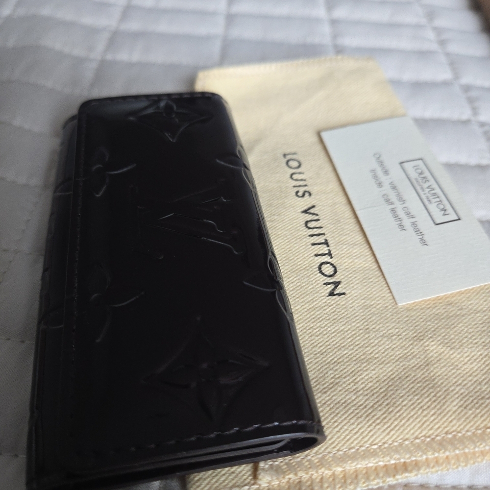 Louis Vuitton Burgundy Brown Leather Key Holder-LIKE NEW - Picture 5 of 16